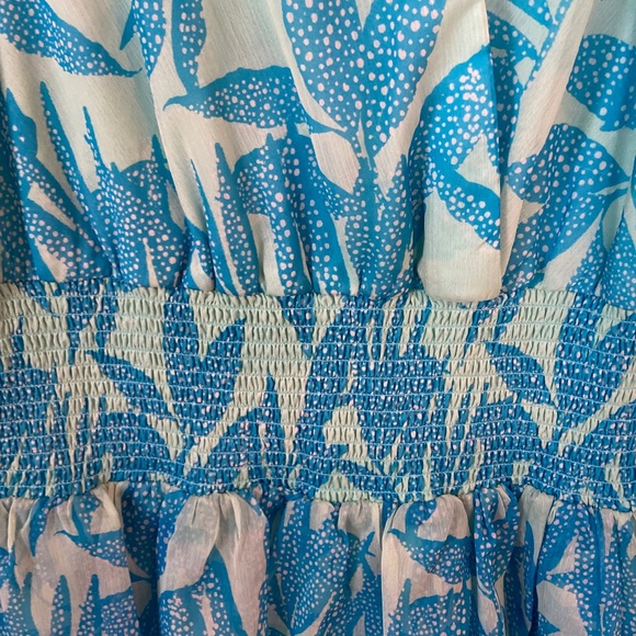 Amanda Uprichard Blue & Green Patterned Dress - Picture 4 of 10